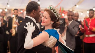 Dr. Kwame Nkrumah and Queen Elizabeth II dancing together at State Hou