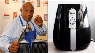 My mother, my air fryer, George Foreman, and me