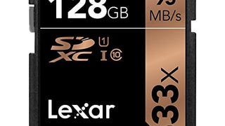 Lexar Professional 633x 128GB SDXC UHS-I Card, Up To 95MB/...