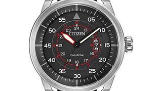 Citizen Eco-Drive Avion Quartz Mens Watch, Stainless Steel...