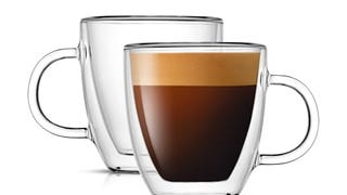 JoyJolt Savor Double Wall Insulated Glasses Espresso Mugs...