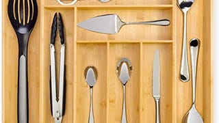 Dynamic Gear Premium Bamboo Drawer Organizer, Silverware...