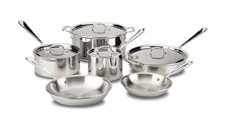 All-Clad D3 3-Ply Stainless Steel Cookware Set 10 Piece,...