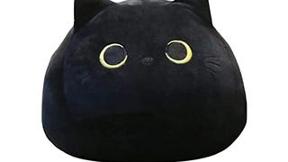 GOBEAUTY Black Plush Toy Pillow Cute Animal Cat-Shaped...