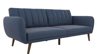 Novogratz Brittany Sofa Futon, Premium Linen Upholstery...