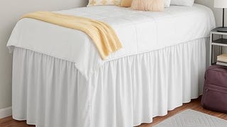 Rajlinen Dorm Room Bed Skirt, 100% Microfiber, Extra Long...
