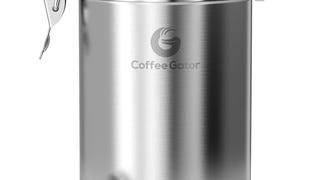 Coffee Gator Stainless Steel Canister - Large 22oz, Silver...