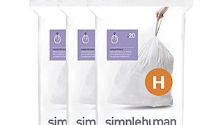 simplehuman Code H 60 Count, Genuine Custom Fit Liners,...