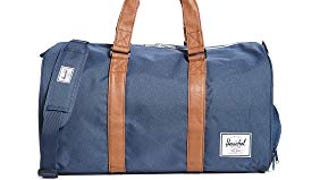 Herschel Novel Duffel Bag, Navy/Tan Synthetic Leather, Classic...