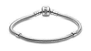 Pandora Moments Logo Barrel Clasp Snake Chain Bracelet...