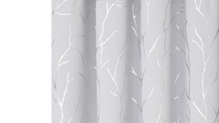BUHUA Silver Tree Branches Printed Blackout Curtain 2 Pairs...