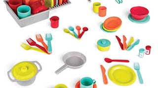 Battat – Toy Kitchen Set – 71Pc Pretend Cooking Accessories...