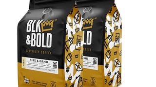 BLK & Bold Whole Bean Coffee, Rise & GRND Premium Medium...