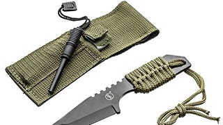 SE Outdoor Tanto Knife with Fire Starter - 7-Inch 440 Steel...