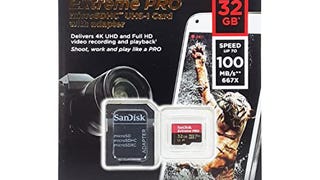 SanDisk Extreme PRO 32GB UHS-I/U3 Micro SDHC With 4K Ultra...