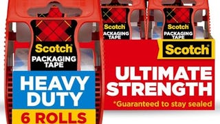 Scotch Heavy Duty Packaging Tape, 1.88" x 22.2 yd, Designed...