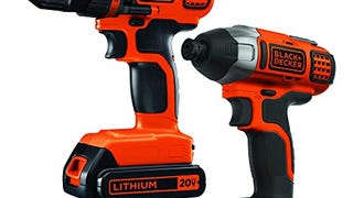 BLACK+DECKER 20V MAX Cordless Drill and Impact Driver, Power...