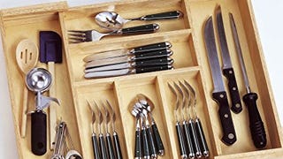 Lipper Beechwood Expandable Flatware/Cutlery Tray