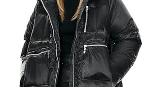 Orolay Women's Thickened Down Jacket Hooded Jet