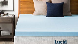 Lucid 3 Inch Mattress Topper Queen - Gel Infused Memory...