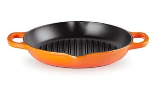 Le Creuset Enameled Cast Iron Signature Deep Round Grill,...