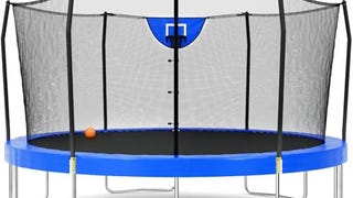 Skywalker Trampolines 15-Foot Jump N’ Dunk Round Trampoline...