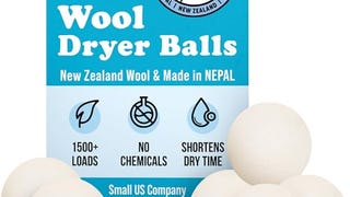 Smart Sheep Wool Dryer Balls - 6-Pack - XL Premium Natural...