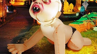 GOOSH 4 FT Halloween Inflatable Zombie Baby Outdoor Decorations...