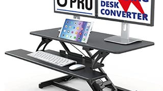 G Pack Pro Standing Desk Converter - Electric Height Adjustable...