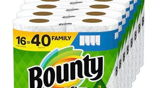 Bounty Paper Towels Quick Size, White, 16 Family Rolls...