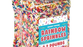 Rainbow Sprinkles - 2.2 Pounds - Bulk Rainbow Jimmies for...