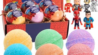 Superhero Bath Bombs for Kids with Surprise Toys Inside,...