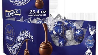Lindt LINDOR Dark Chocolate Candy Truffles, Dark Chocolate...