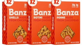 Banza Gluten-Free Chickpea Pasta, Variety Pack 20g Protein...