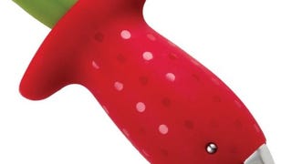 Chef'n Original Stem Gem Strawberry Huller, Red/Green