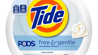 Tide PODS Free & Gentle Laundry Detergent Soap Pacs, 81...