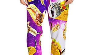 RAISEVERN Mens Sweatpants Taco Cat Funny Joggers with Pockets...