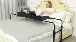 UNICOO - Adjustable Overbed Table with Wheels, Perfect...