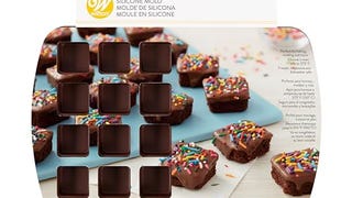 Wilton Bite-Size Brownie Squares Silicone Mold, 24-...