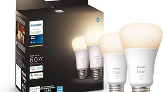 Philips Hue Smart 60W A19 LED Bulb - Soft Warm White Light...