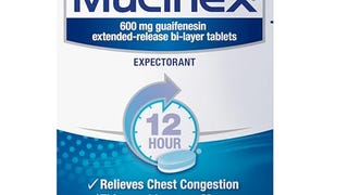 Mucinex 12 Hour 600 mg Guaifenesin Extended-Release Tablets...