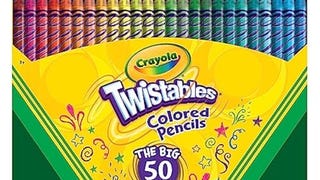 Crayola Twistables Colored Pencil Set (50ct), No Sharpen...