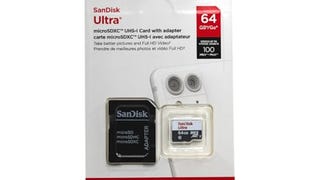 SanDisk Ultra 64GB microSDXC UHS-I Card with Adapter, Grey/...