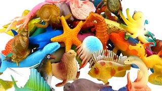 Funcorn Toys Ocean Sea Animal, 52 Pack Assorted Mini Vinyl...