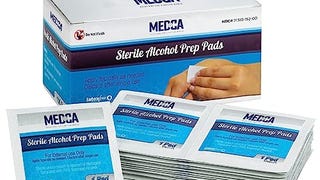 MEDca Alcohol Prep Pads, Sterile, Medium, 2-Ply Pack of...