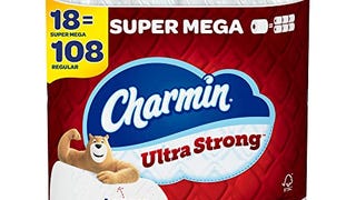 Charmin Ultra Strong Toilet Paper, 18 Super Mega Rolls...