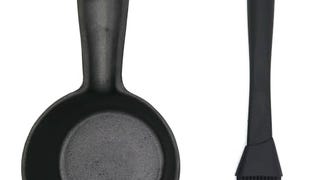 Cast Iron Pot & Silicone Basting Brush Set - Heavy-Duty...