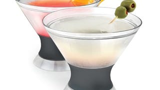 Host Freeze Insulated Martini Cooling Cups, Plastic Freezer...