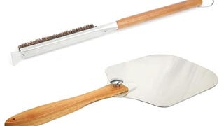 Pizzacraft Aluminum Folding Peel & Pizza Stone Brush - Durable...