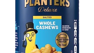 PLANTERS Deluxe Salted Whole Cashews, Party Snacks, Plant-...